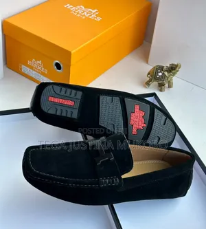 High Quality Hermes Men's Suede Loafers