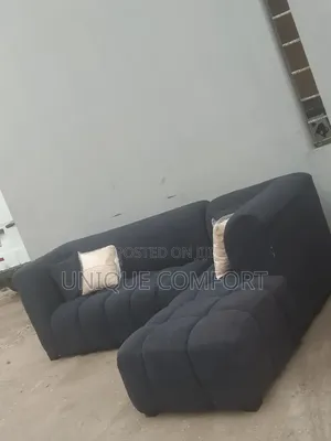 Brand New Boucle L Shape Section Sofa With Throw Pillows