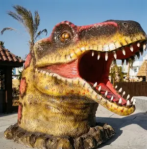 Used Giant T-Rex Head Theme Park Display Prop