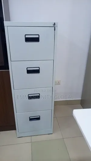 4 Drawers File Cabinet With Central Key Lock