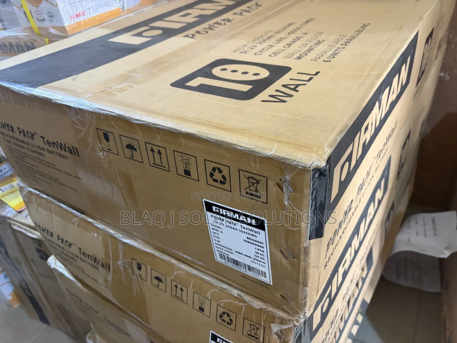 Firman 16KWh Lithium Ion Battery Power Pack Ten Wall