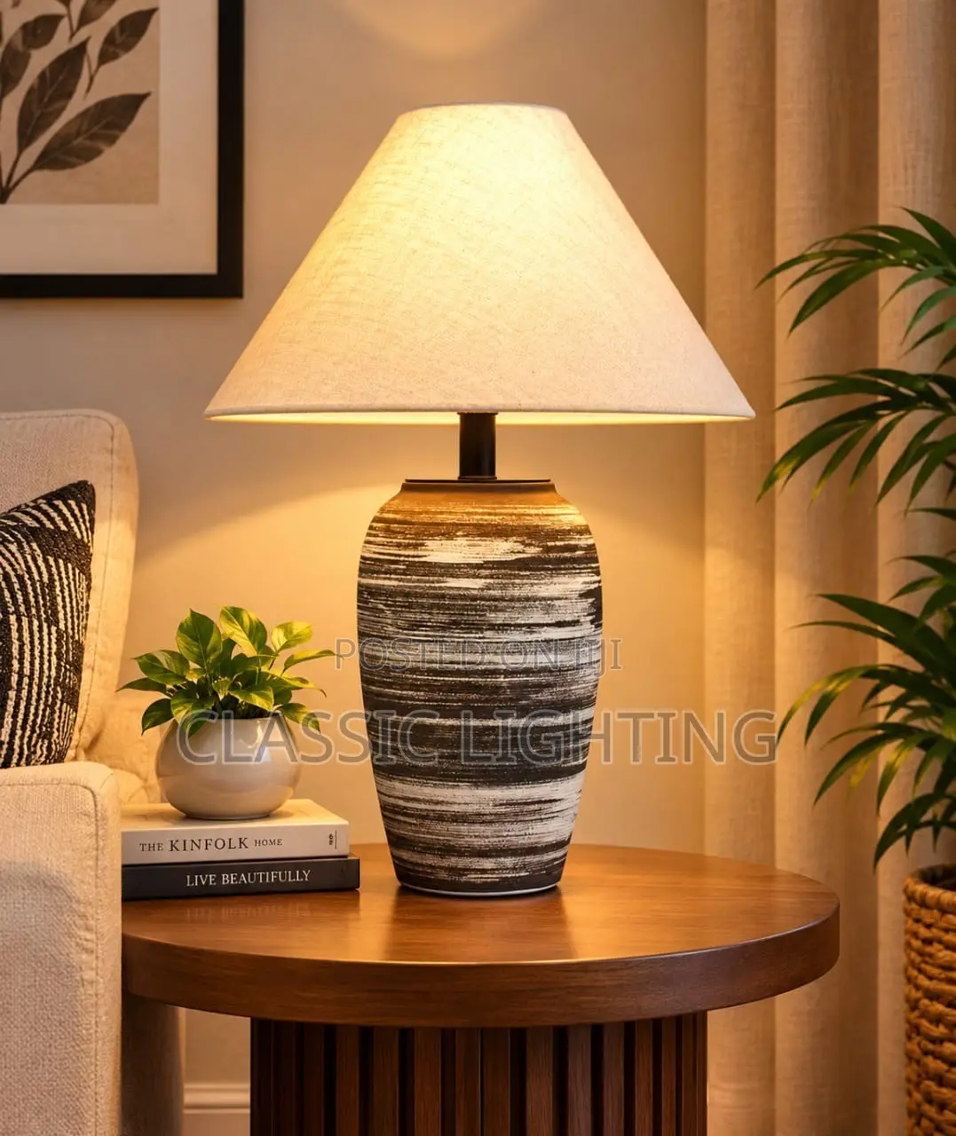 Fabric Table Lamp Designer Retro Minimalist Natural Style Lamp