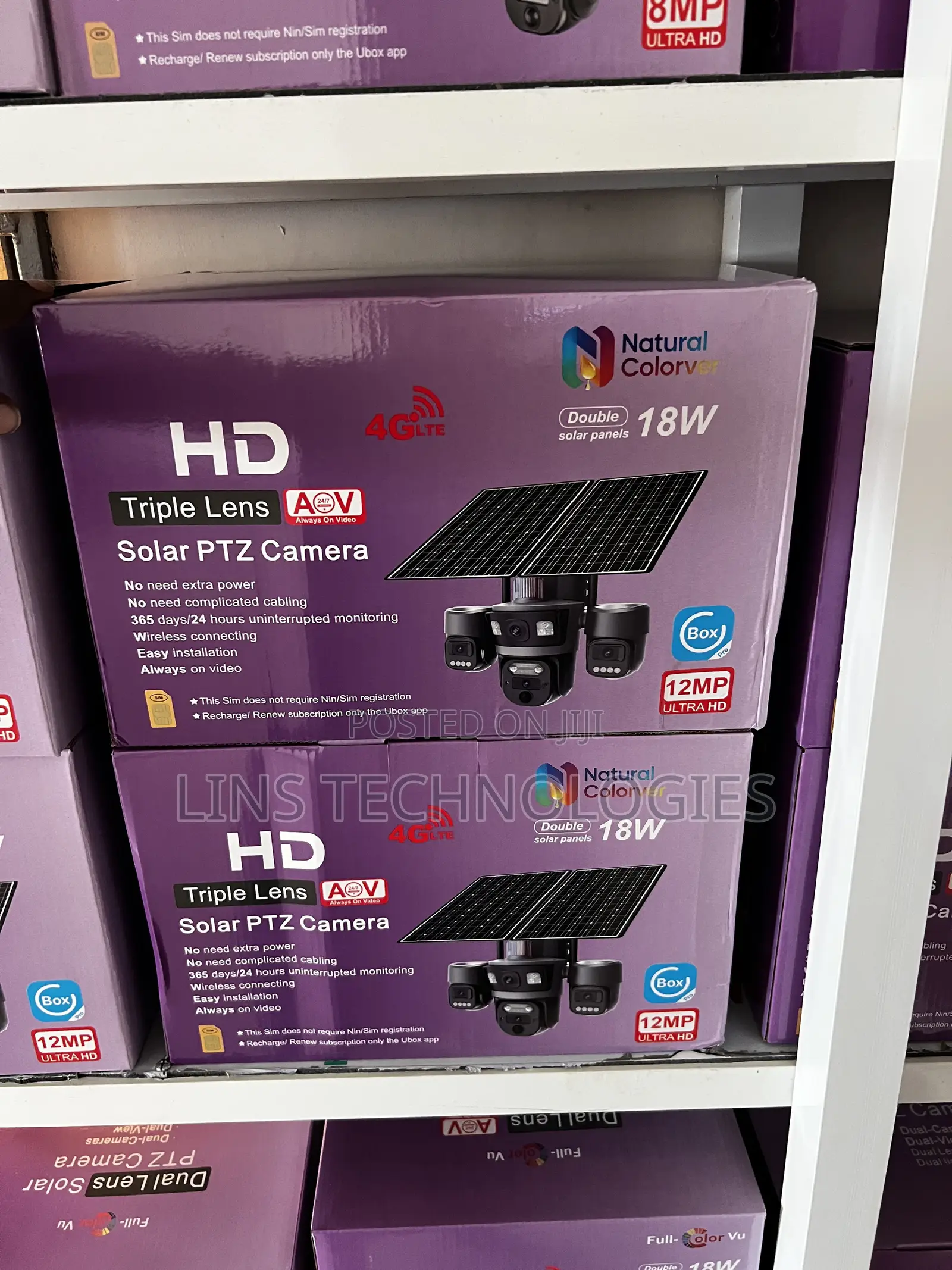 Ubox Triple Lens Solar Camera ( AOV)