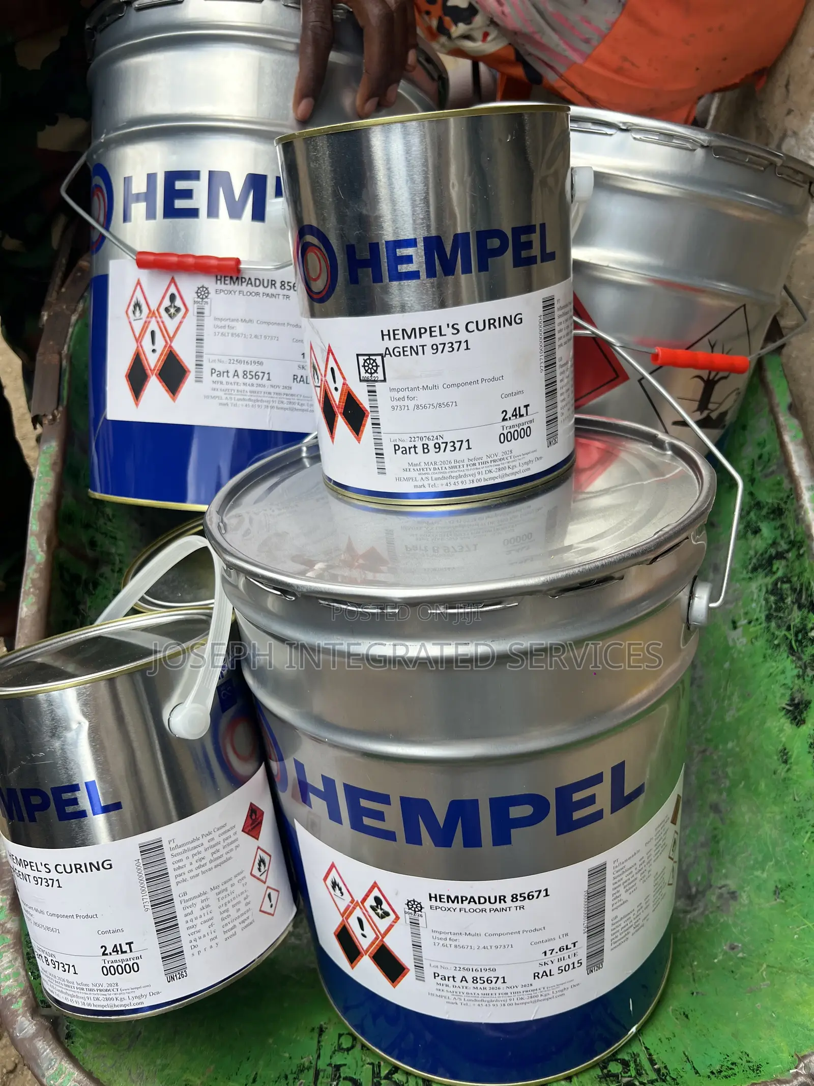 Hempel Epoxy Floor Paint (Part A) and Hempel’s Curing Agent (Part B
