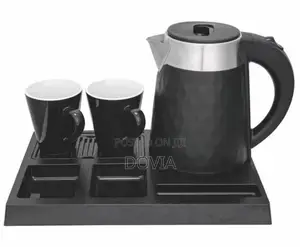 • 1.2L Hotel Hot Tray Electric Kettle With Two Ceramic Mugs Sets