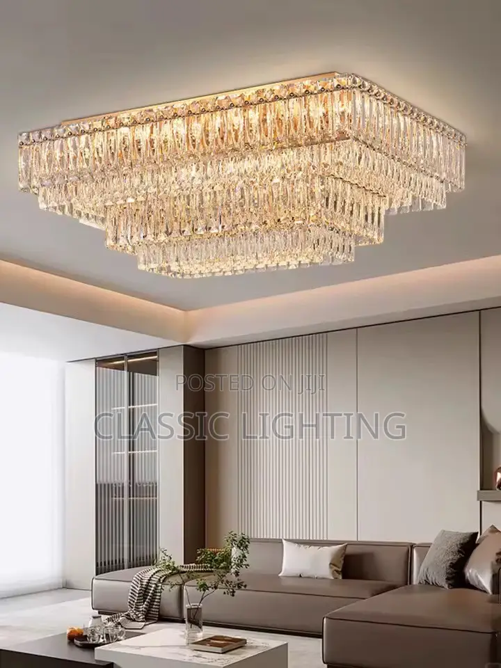 Rectangle Crystal Ceiling Lamp 2026 Nordic Home Decoration Light