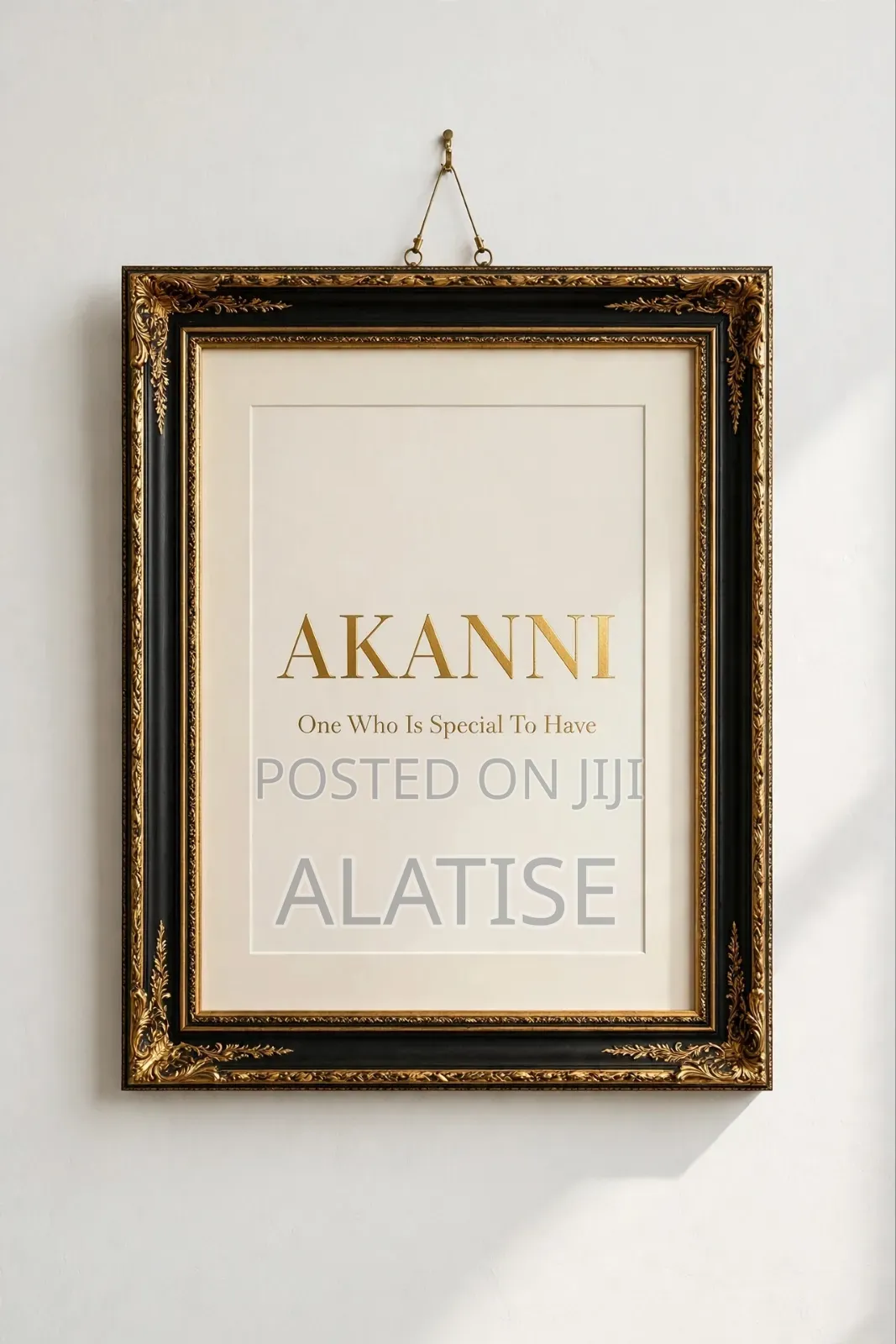 Yoruba Name Frame 8x10 Custom - With Meaning - Gift