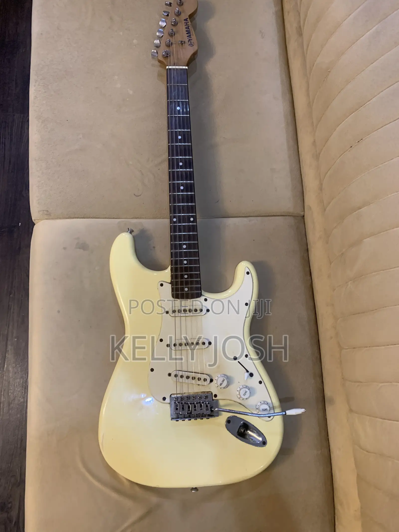 White Stratocaster Guitar
