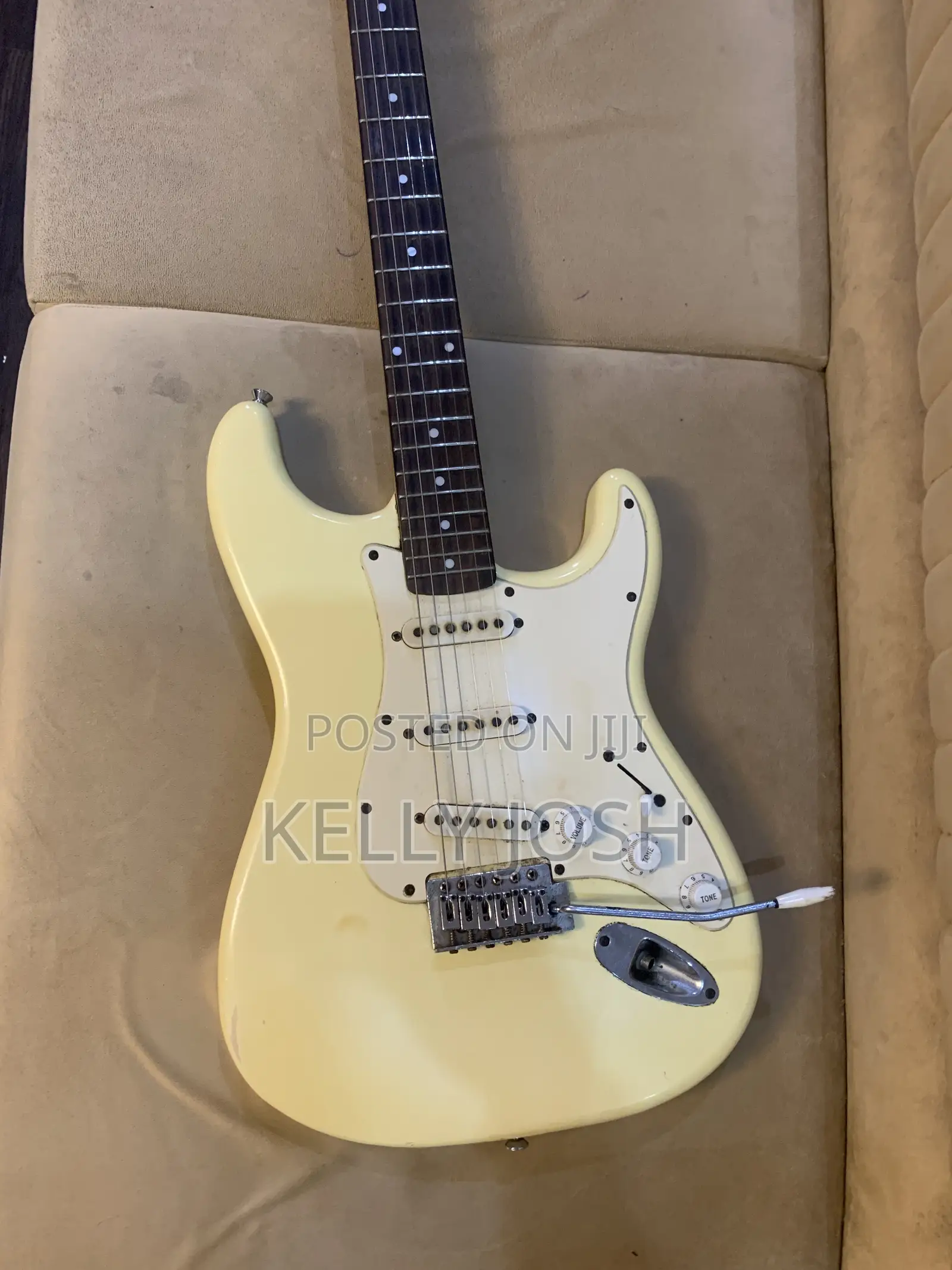 White Stratocaster Guitar
