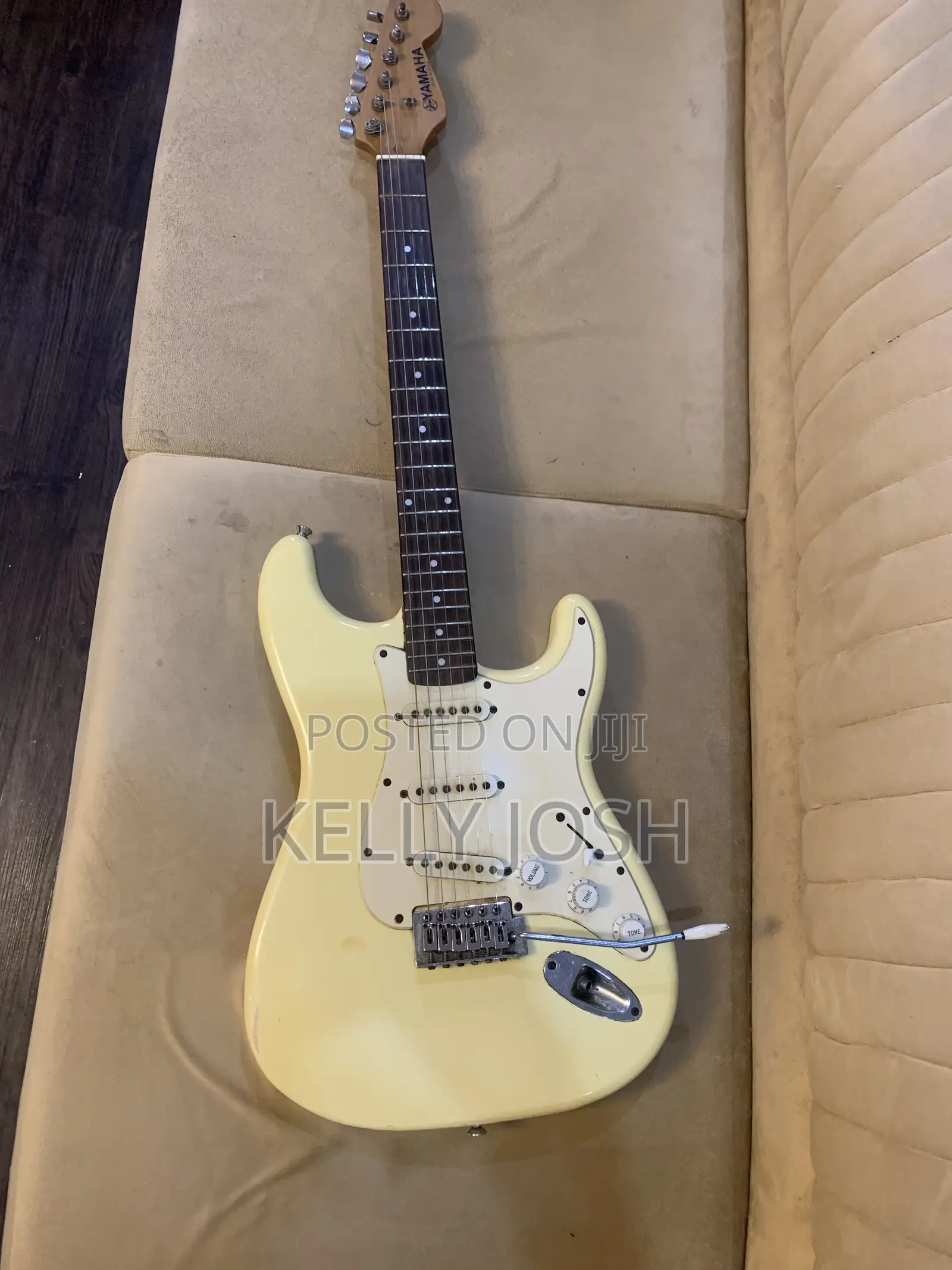 White Stratocaster Guitar