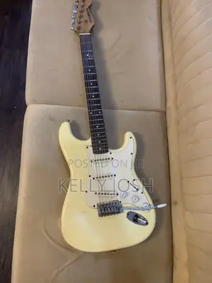 White Stratocaster Guitar