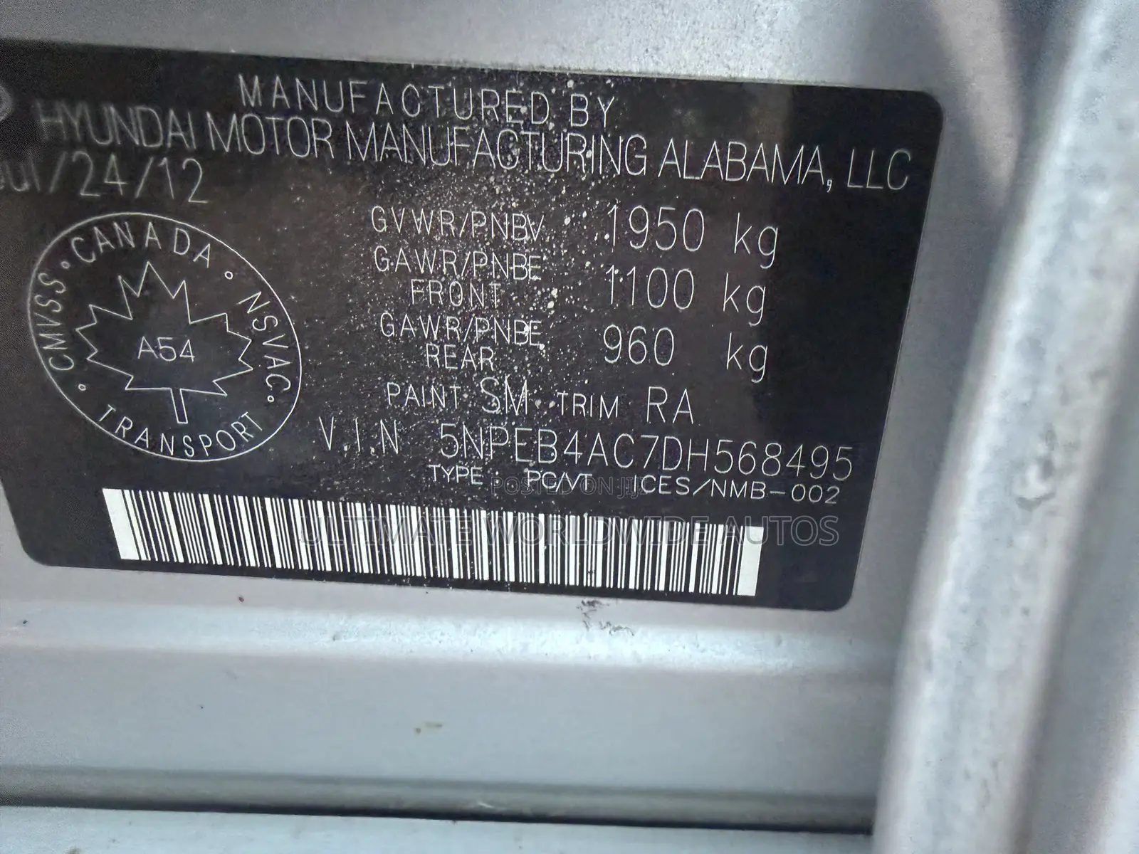 Hyundai Sonata 2012 Silver