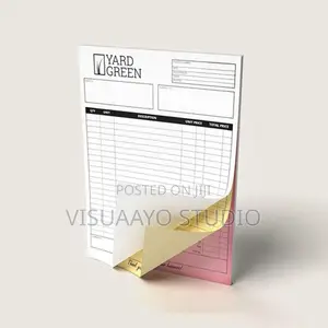 Carbonized Invoice Book Print in Nigeria | NCR Receipt & Invoice Books