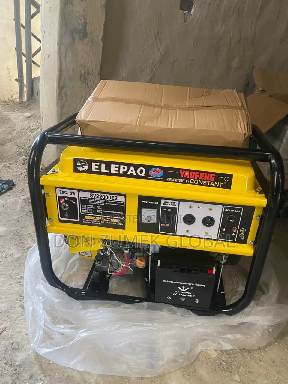 Elepaq Constant Generator 7.5kva Key Start