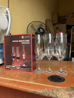 MUXI Crystal Quality Light Champagne Flute Glasses (3-Piece Set)