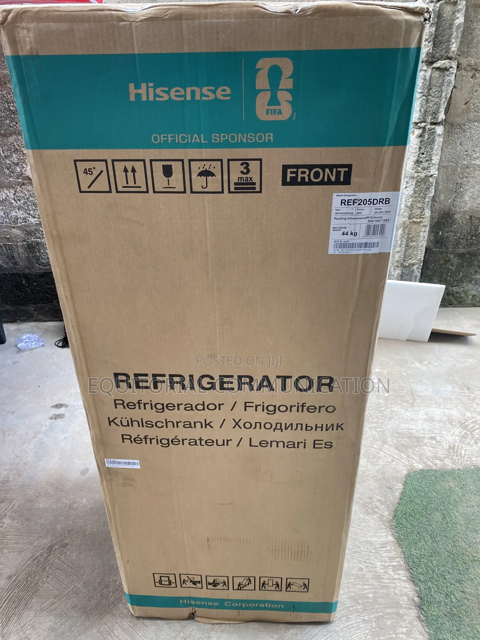 Hisense REF205DRB 204L Refrigerator With Water Dispenser