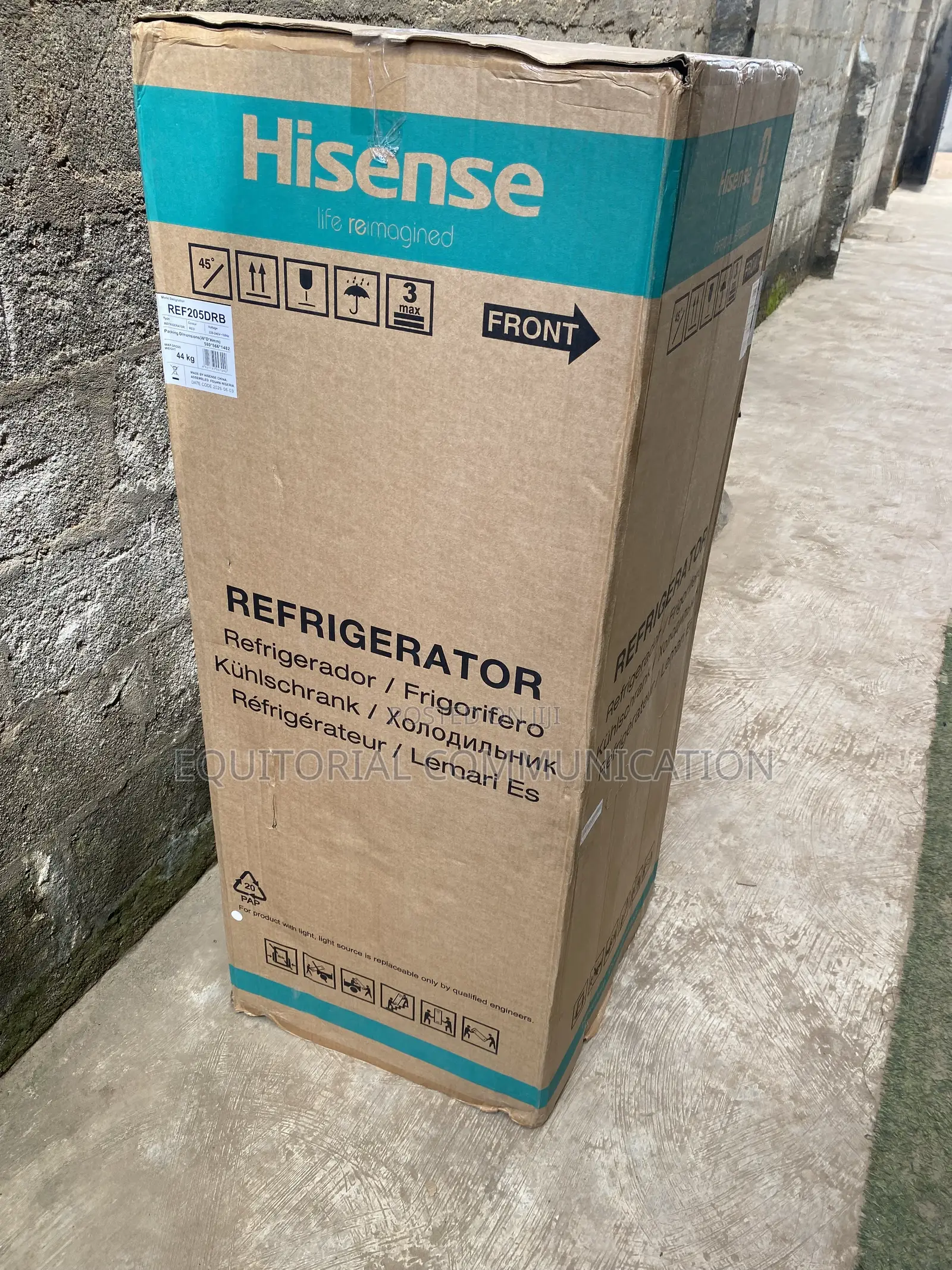 Hisense REF205DRB Double Door Refrigerator 204L With Dispenser