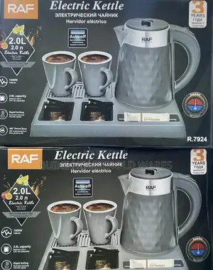 2.0L RAF Electric Kettle With 2 Ceramic Cup