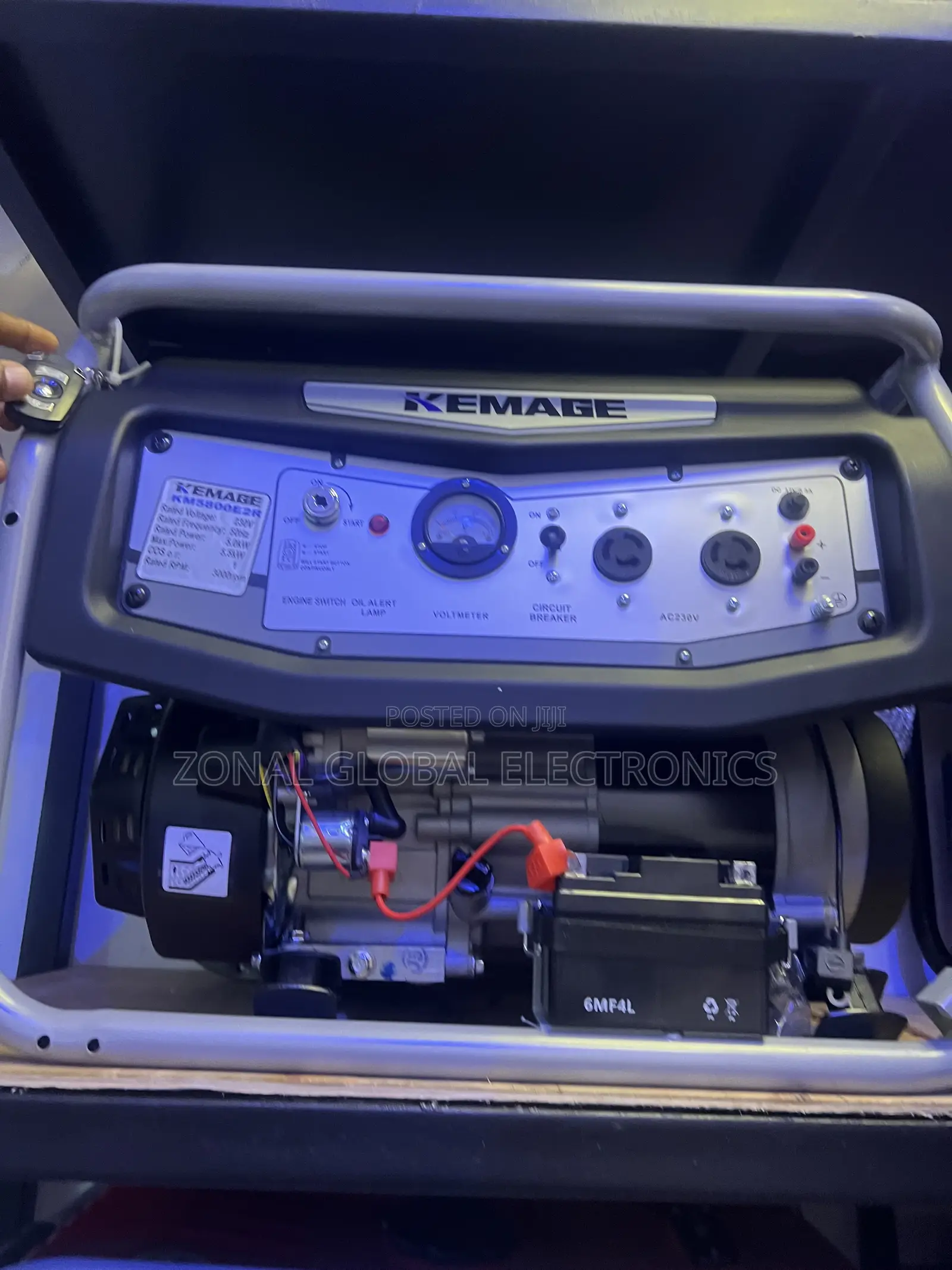 Kemage 58000E2R 5.5KVA Remote Control & Key Starter Generator