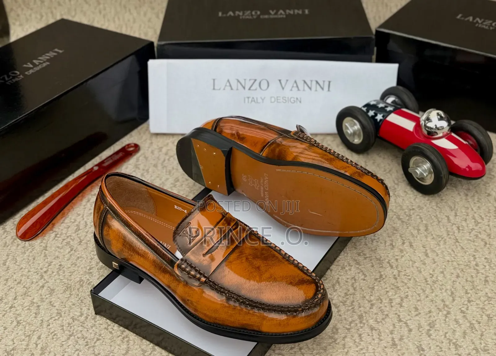 Luxury Dark Tanleather Loafers
