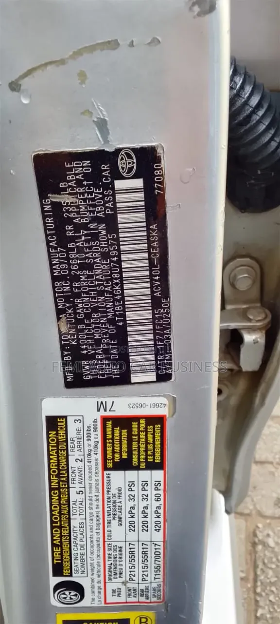 Toyota Camry 2008 Silver