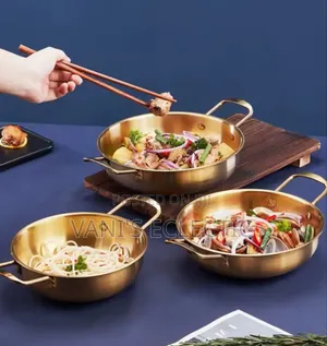 Premium Golden Korean Style 304 Stainless Steel Bowls With Handles