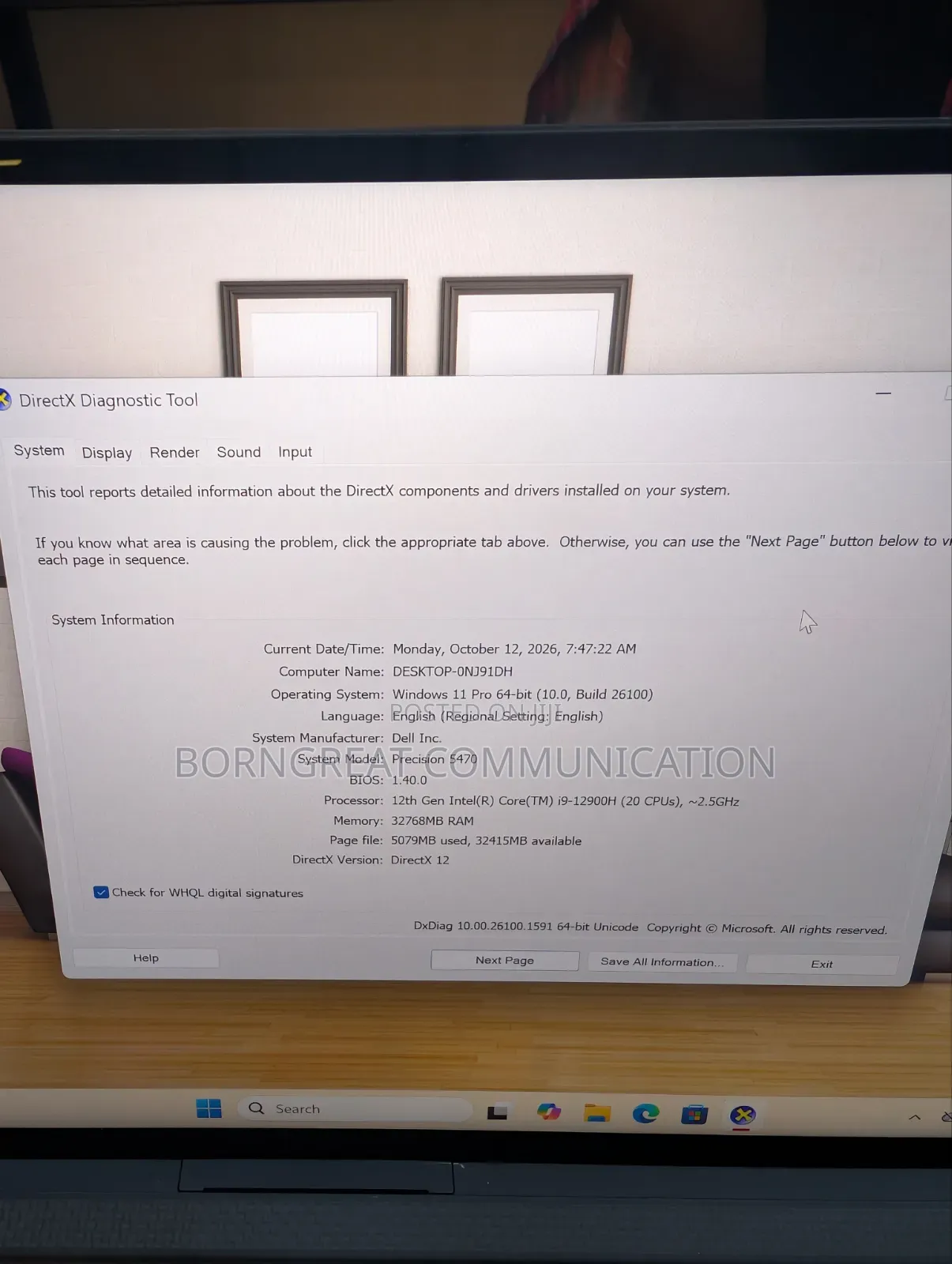 Laptop Dell Precision 5470 32GB Intel Core i9 SSD 512GB