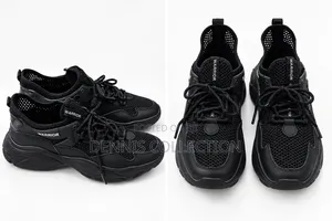 Warrior All-Black Lightweight Mesh Sports Sneakers