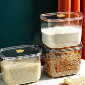 20L and 10L Clear Acrylic Rice and Grain Storage Container - Airtight