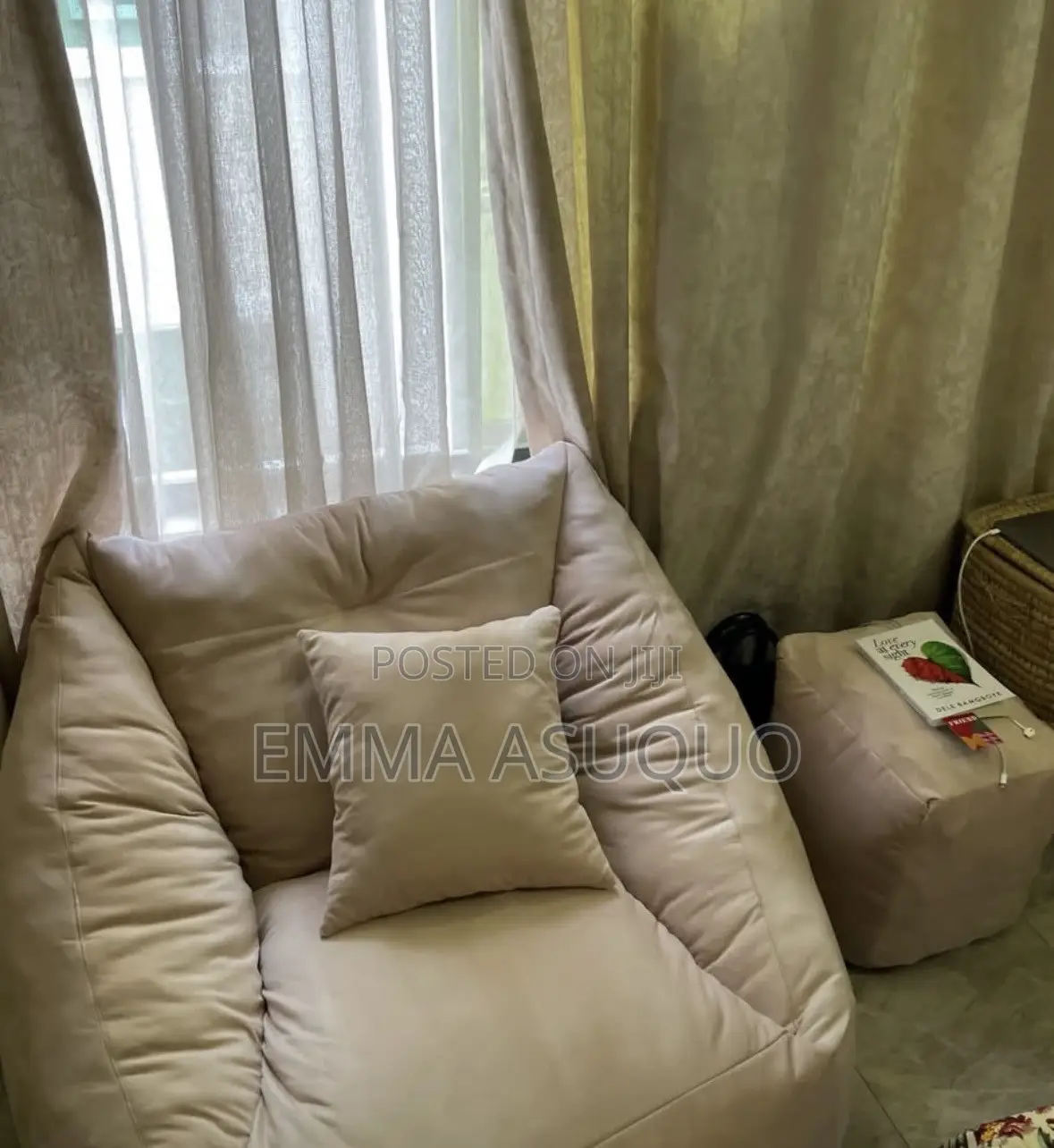 Lounge Chair, Pillow, Side Stool (3-Set)