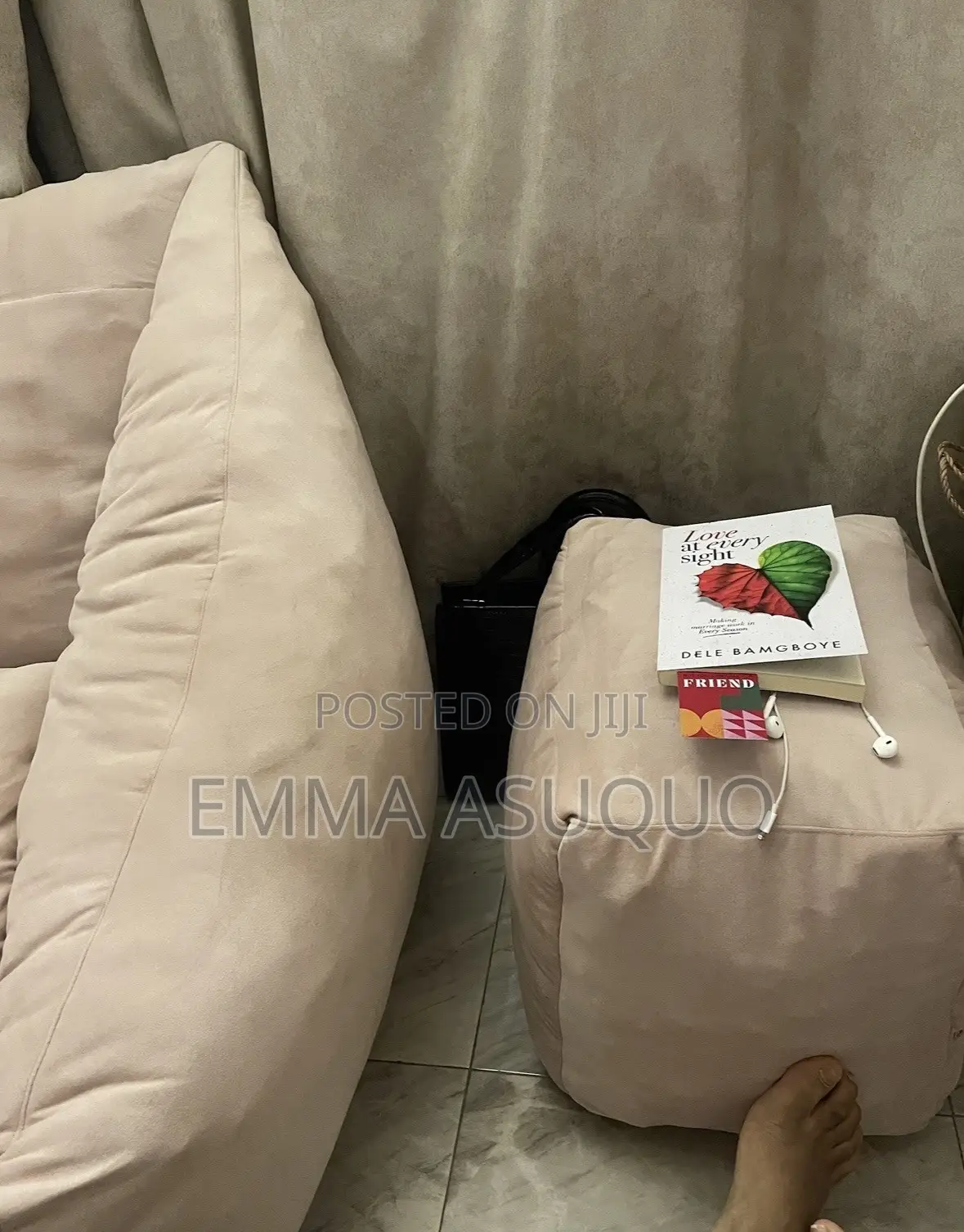 Lounge Chair, Pillow, Side Stool (3-Set)