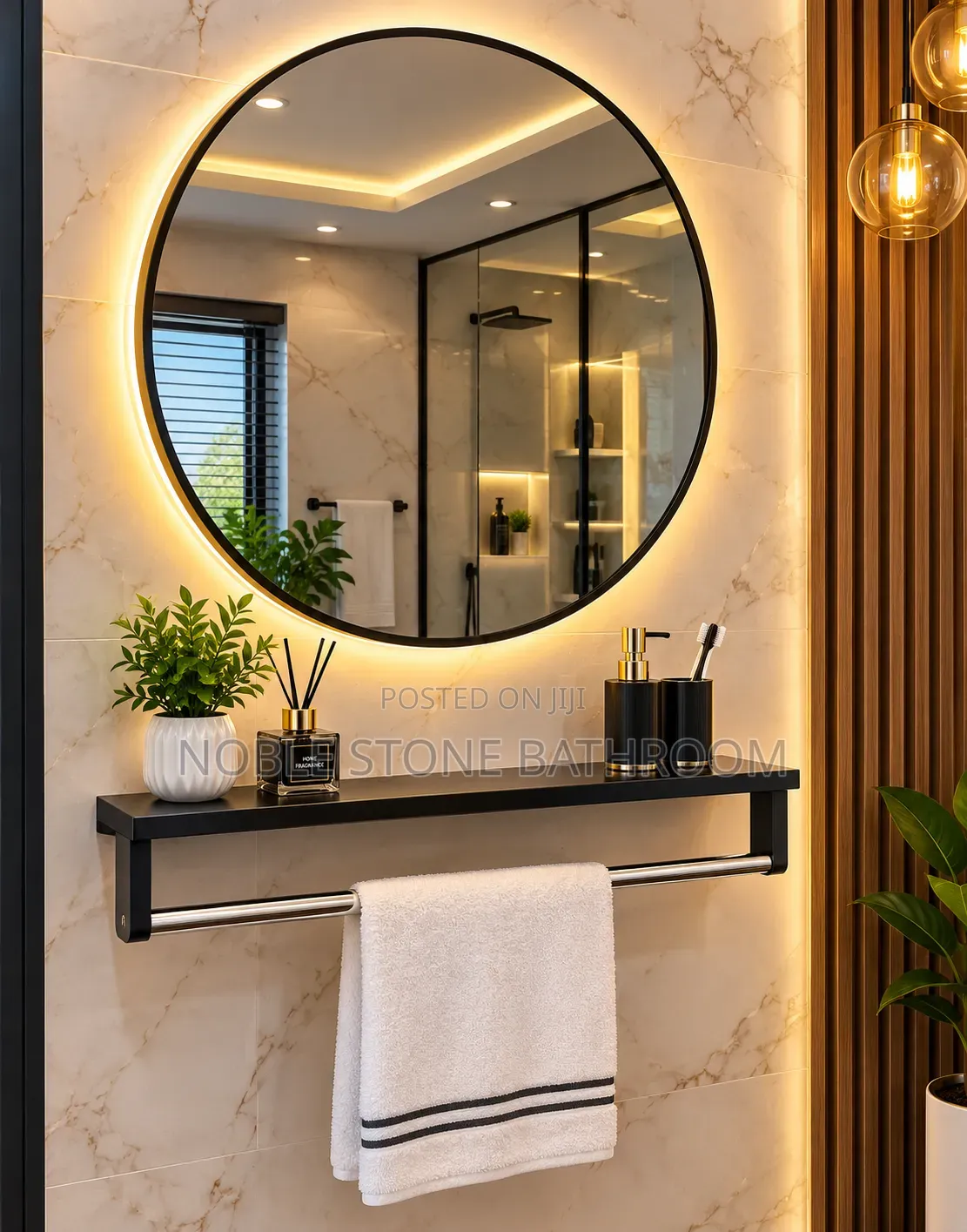 Hanging Mirror With Shelf