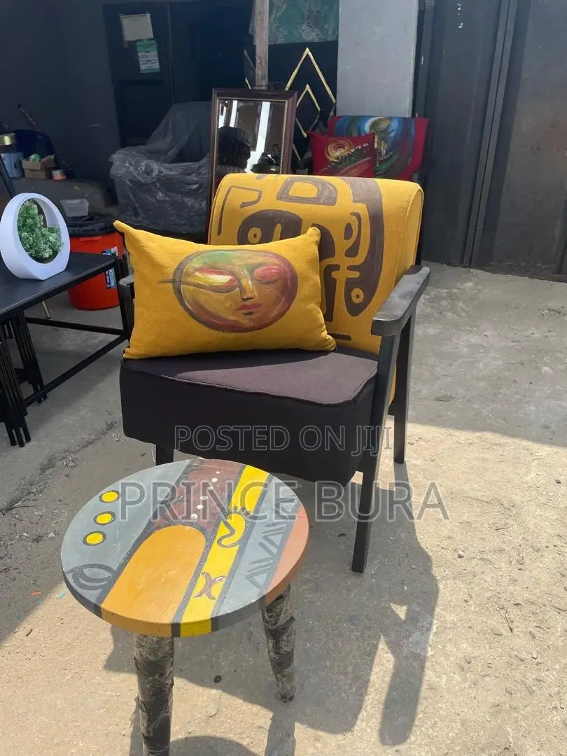 Chair, Pillow and Table