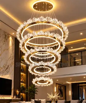 Luxury Multi-Ring Crystal LED Chandelier