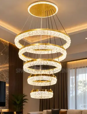 Luxury 5 Step Crystal Ring Chandelier