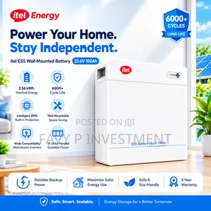 Itel Energy 2.56kwh LiFePO4 24V Lithium Battery Wall Mounted 100Ah