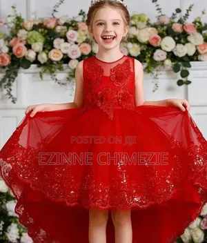 Luxury Red Princess Dress for Girls