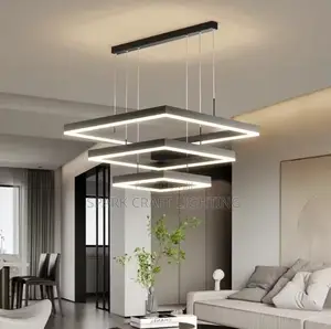 3-Layer Square LED Chandelier