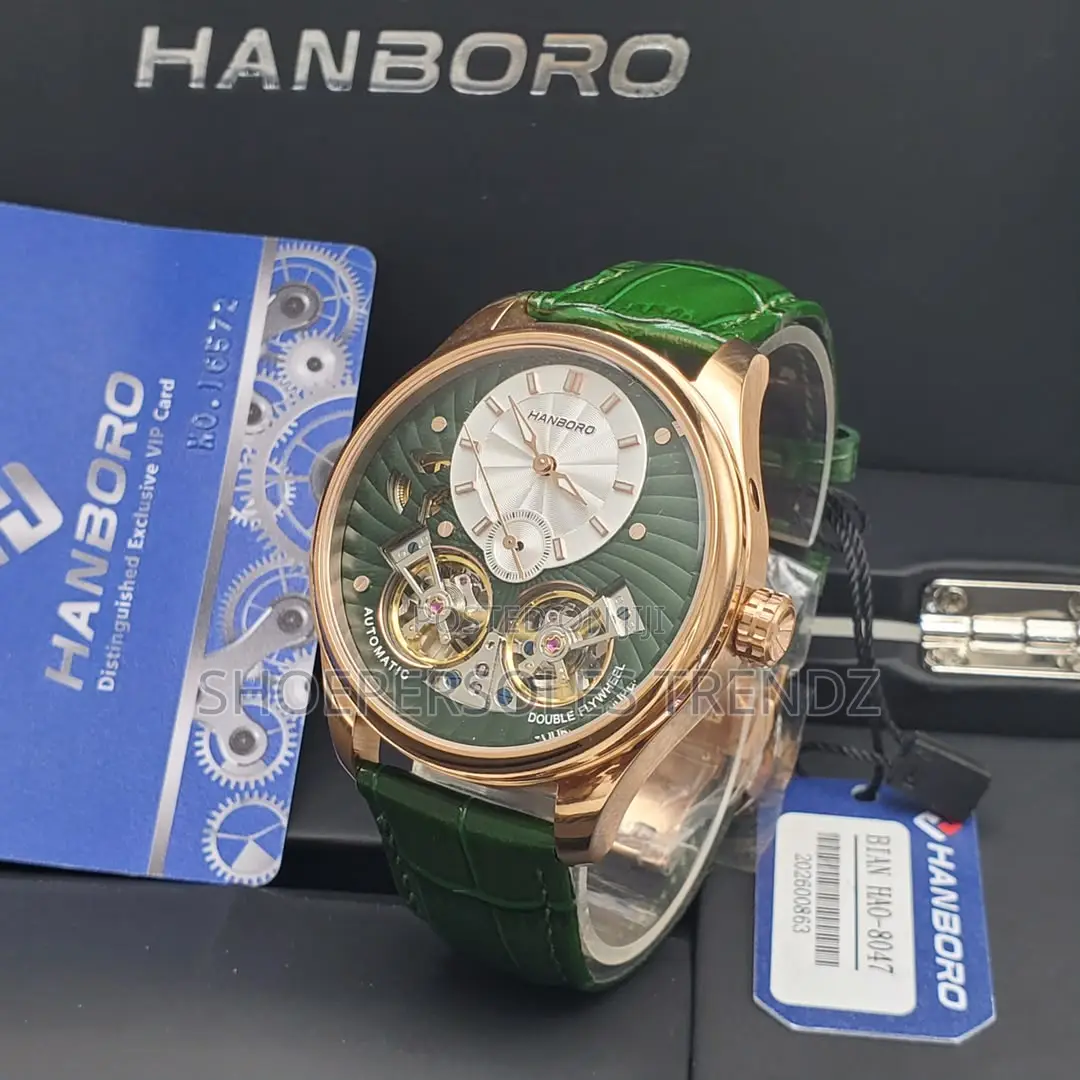 Hanboro Leather Strap Watch | Classic Elegance & Refined Style