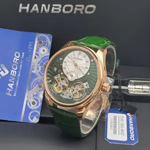 Hanboro Leather Strap Watch | Classic Elegance & Refined Style