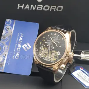 Hanboro Leather Strap Watch | Classic Elegance & Refined Style