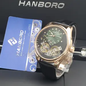 Hanboro Leather Strap Watch | Classic Elegance & Refined Style