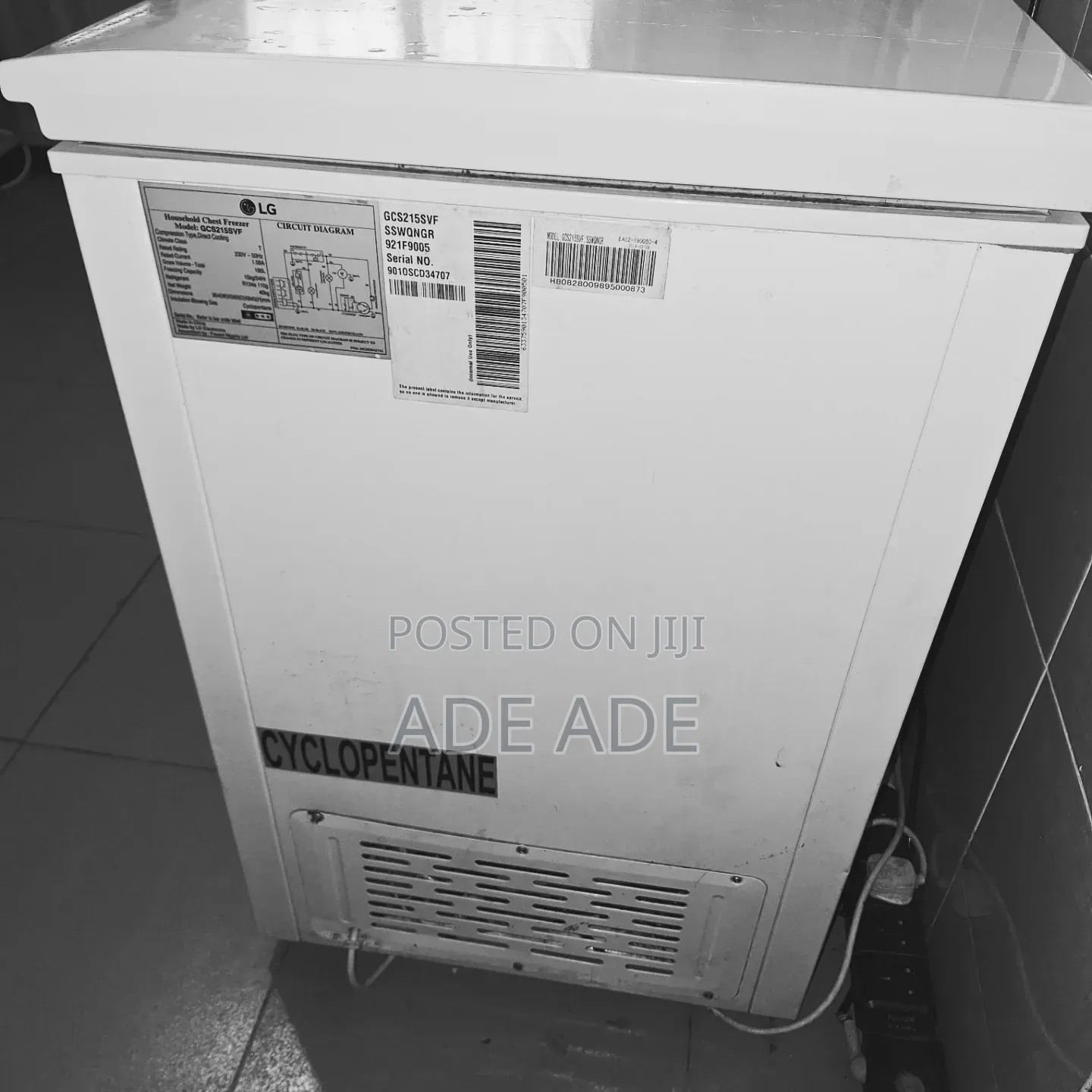 LG GCS215SVF Fast Freeze Deep Freezer 190Litres