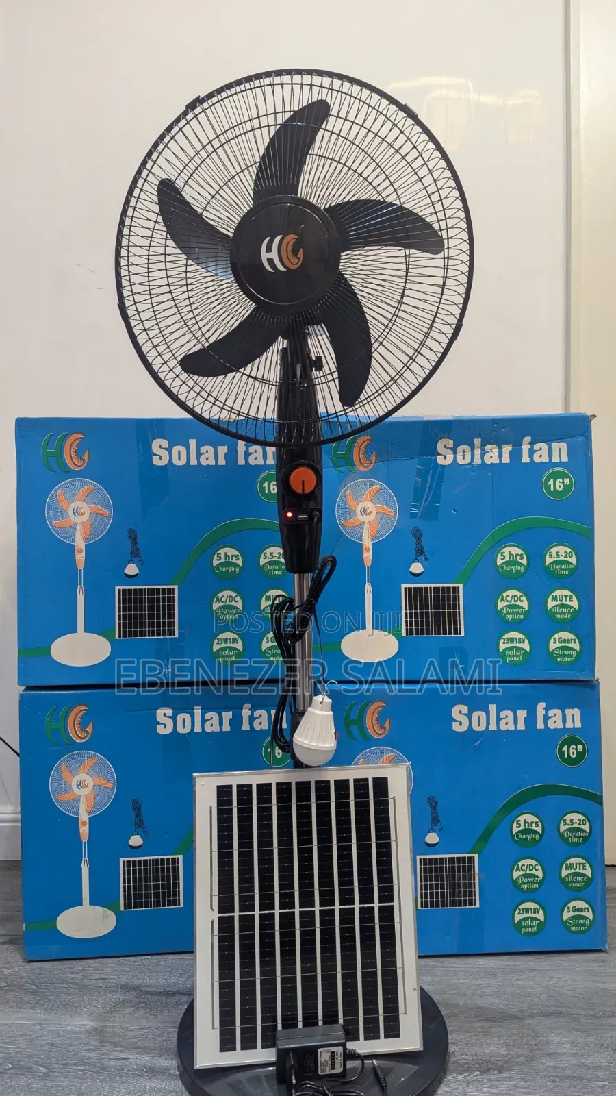 Solar Rechargeable Fan (HC)