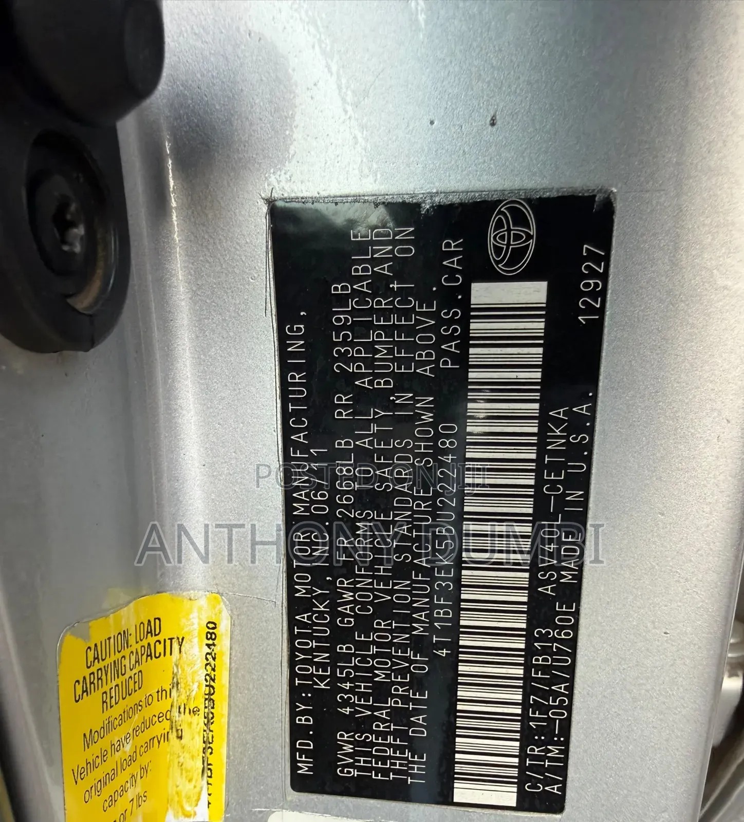 Toyota Camry 2011 Silver