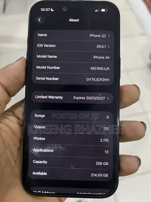 Apple iPhone Air 256 GB Black