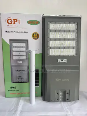 8000watt Industrial Solar Street Light Steady Brightness