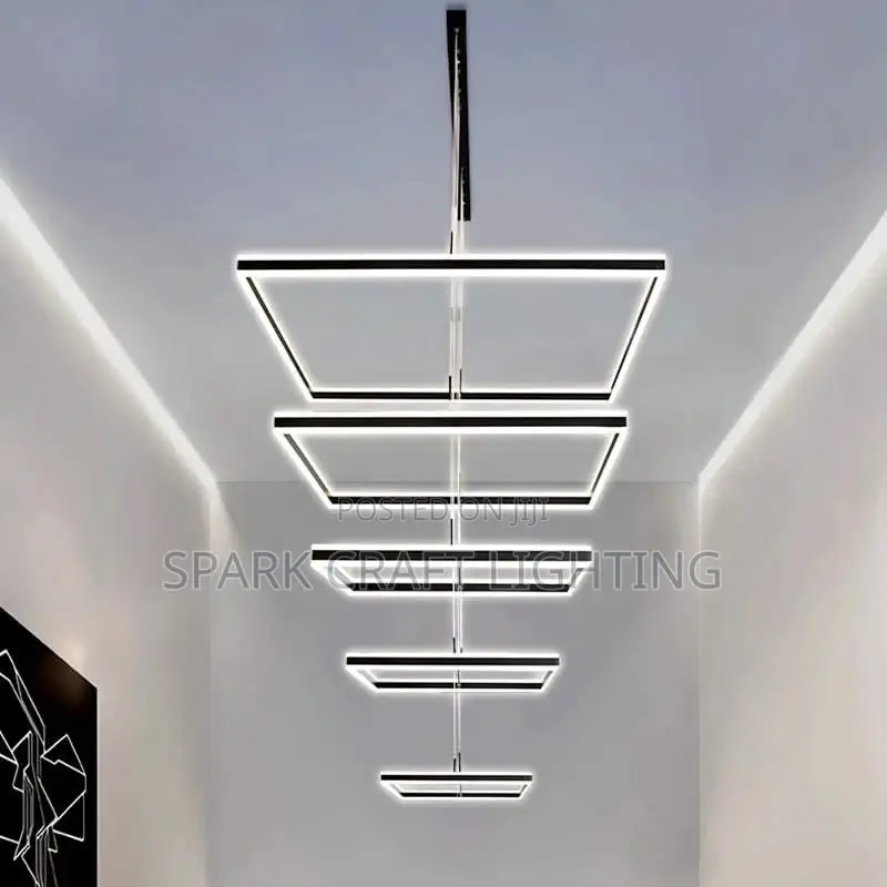 5 Step Droplight Rectangle Chandelier
