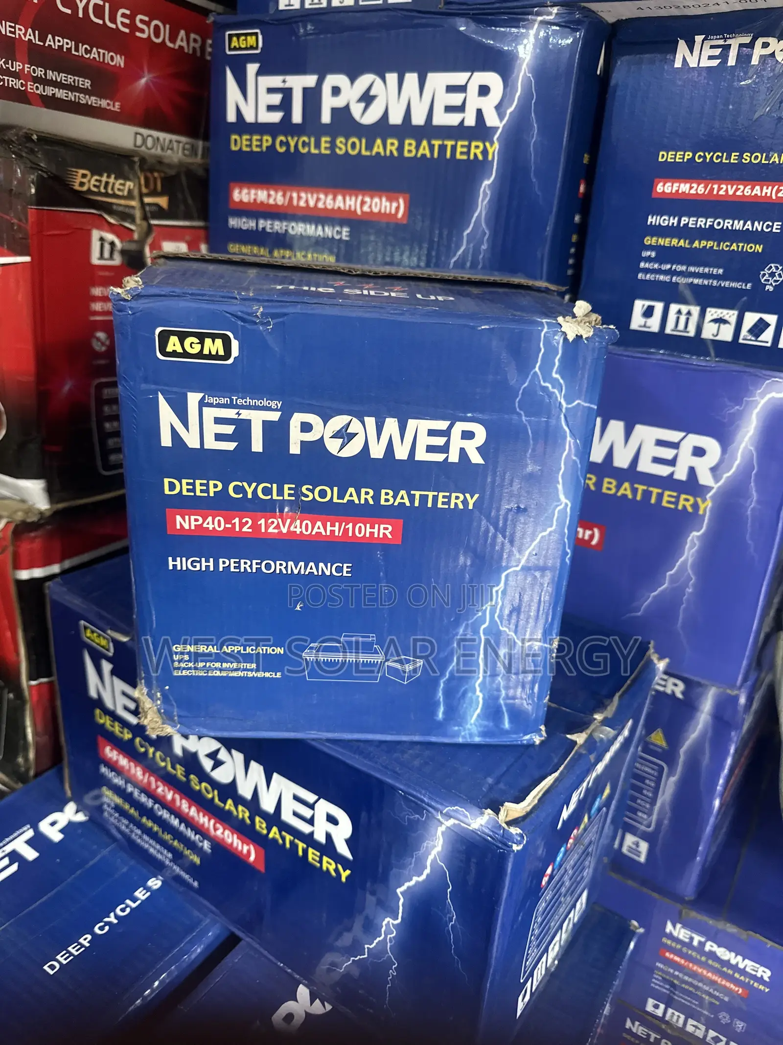 40Ah 12V Net Power Dry Cell Solar Battery