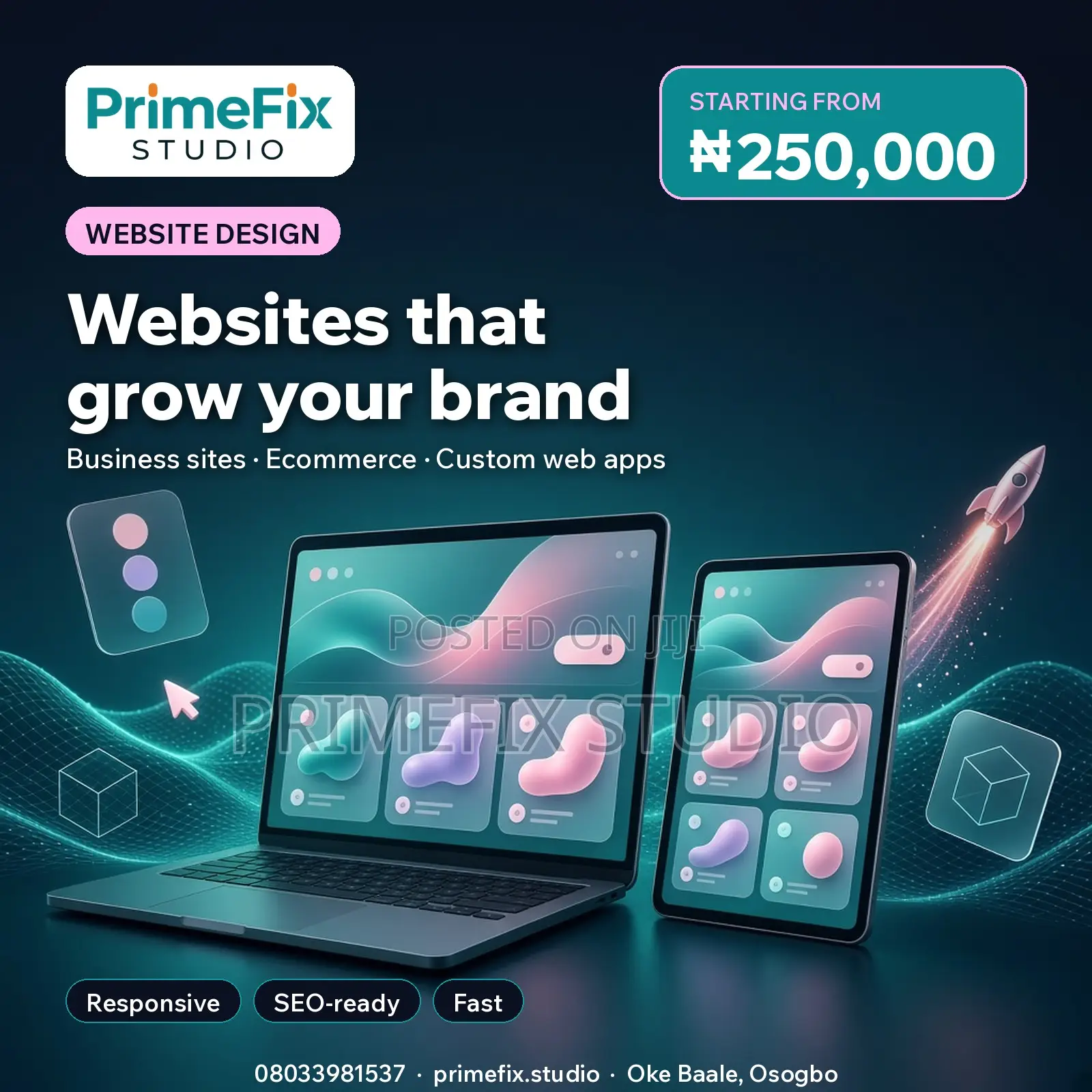 Website Design - From ₦200,000 | PrimeFix Studio